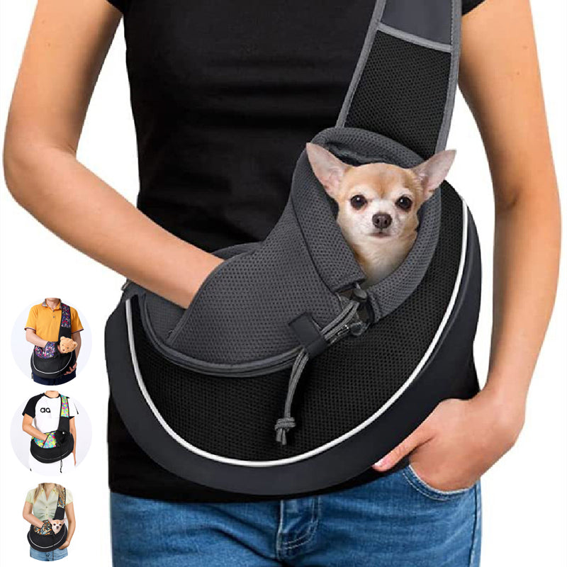 Portable Crossbody Pet Bag for Dogs & Cats