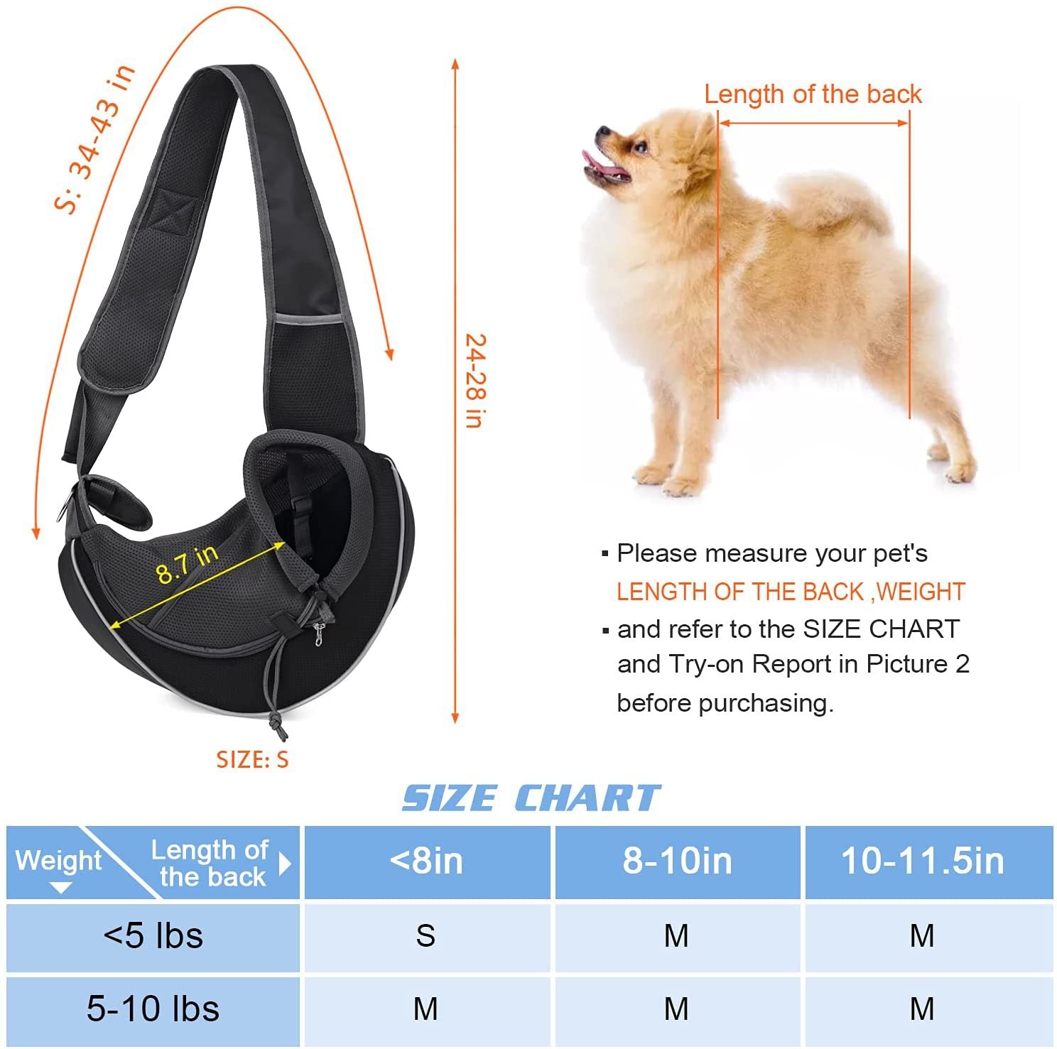 Portable Crossbody Pet Bag for Dogs & Cats